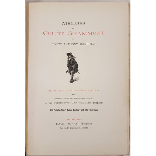 34 - Anthony Hamilton, Memoirs of Count Grammont, trans Walpole, edited Scott and Mrs Jameson; includes p... 