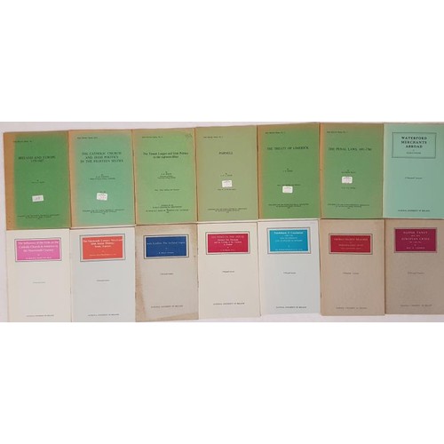 121 - Eight O'Donnell Lecture Booklets, NUI, 1960s,  1970s. Irish History Series 6 booklets No. 1 to 7 exc... 