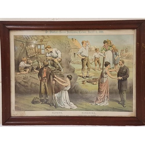 155 - Framed Political Cartoon:   St Stephen’s Review Presentation Cartoon, April 27th, 1889, by Tom Merry... 