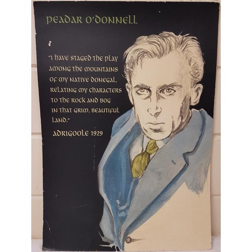 157 - Peadar O'Donnell Poster, original printed card