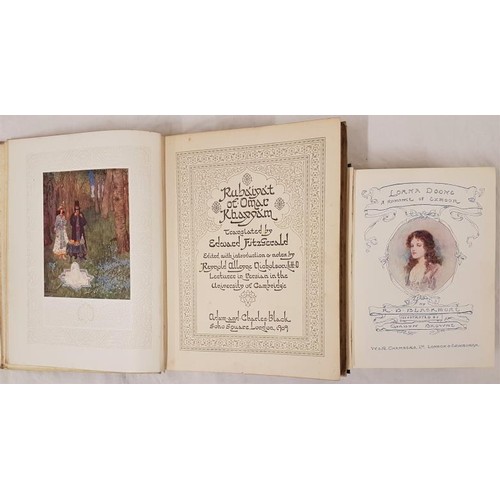 179 - R.D. Blackmore. Lorna Doone. C. 1910. Colour plates. Original gilt cloth;   and  Edward Fitzgerald (... 