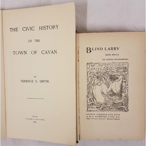 186 - Terence S. Smith. The Civic History of the Town of Cavan. 1934. 1st edit. Presentation copy from aut... 