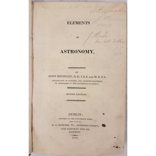 194 - John Brinkley Elements of Astronomy, 2nd Edition, Dublin 1819