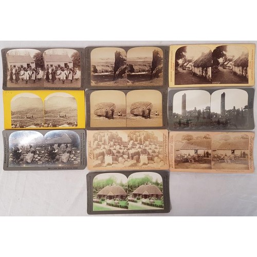 213 - Stereoscopic Views, mostly rural. A collection of ten photographic double views mounted on card, sho... 