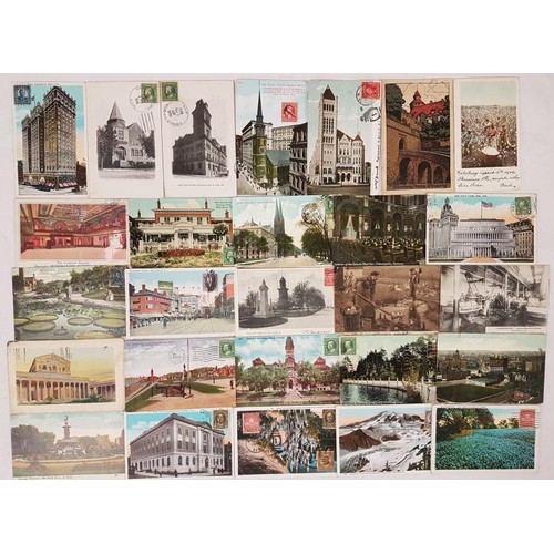 216 - Vintage Postcards. Approximately 120 cards, mostly France and United States of the 1900-1920 period.... 