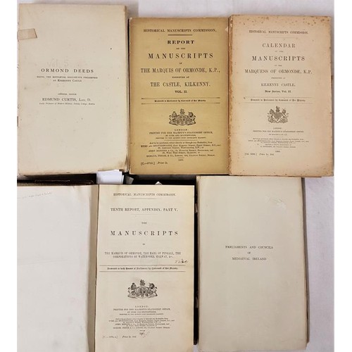 253 - A collection of 5 volumes of the Ormonde Deeds, relating to Kilkenny Castle