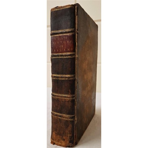 282 - Cox, A History of Ireland, London 1689. Attractive 18th century calf, the joints are cracked, armori... 