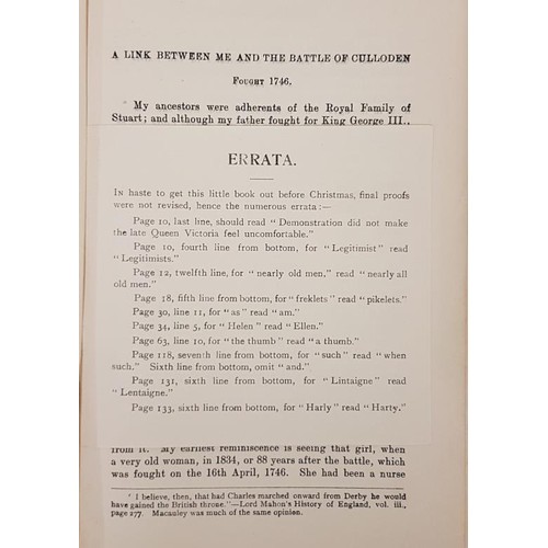 310 - Cameron, Reminiscences, 1913 with slip of errata inserted. MacNeill, The Irish Parliament, 1885. Fat... 