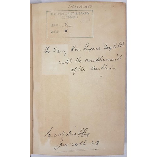 313 - Eoin 0’Duffy. Crusade in Spain. 1938. 1st edit. Inscribed and signed by 0’Duffy to Rev. ... 