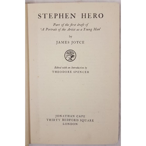 357 - James Joyce Stephen Hero (Edited with an Introduction by T. Spencer) 1944. London. 1st edition... 