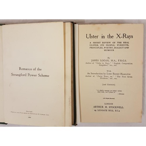 374 - Maurice Fitzgerald. Romance of The Strangford Power Scheme. 1950; and James Logan Ulster in the X-Ra... 