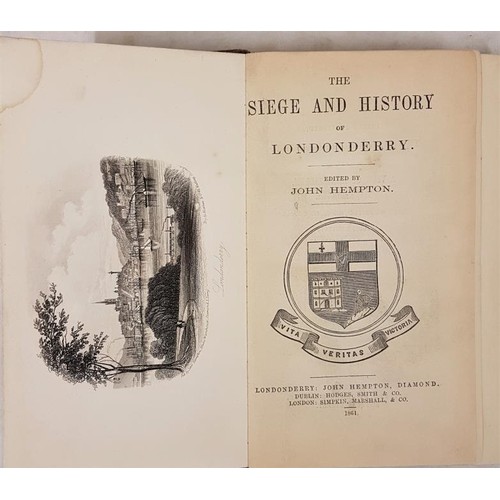 376 - John Hempton The Siege and History of Londonderry, 1st Edition, 1861