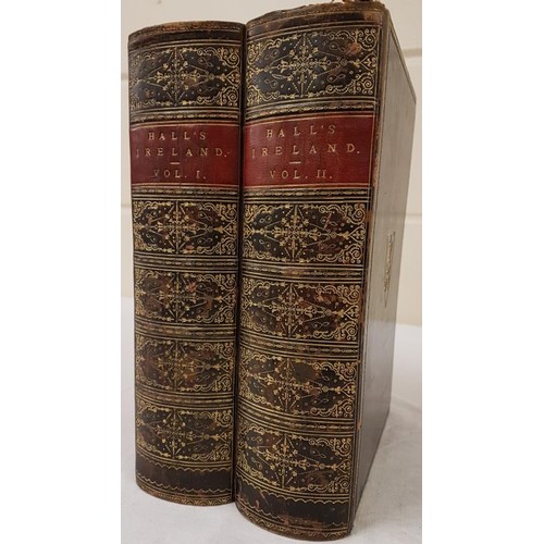 393 - Mr & Mrs S.C. Hall. Ireland – Its Scenery and Character. C. 1838. 3 volumes bound in 2. Thick qu... 