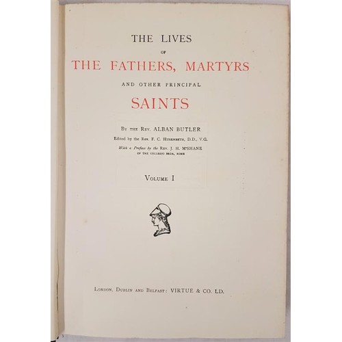 394 - Butler's Lives of the Fathers, Martyrs and other Saints, 4 vol set, in original green gilt boards (4... 