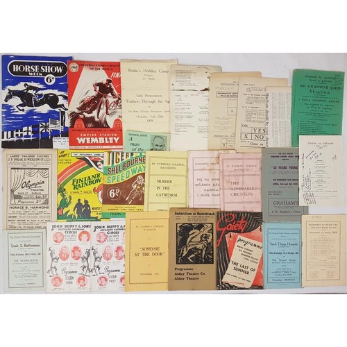 404 - Irish Ephemera. St. Patrick’s College Maynooth Performance Programmes 1930s; Theatre Programmes 1930... 