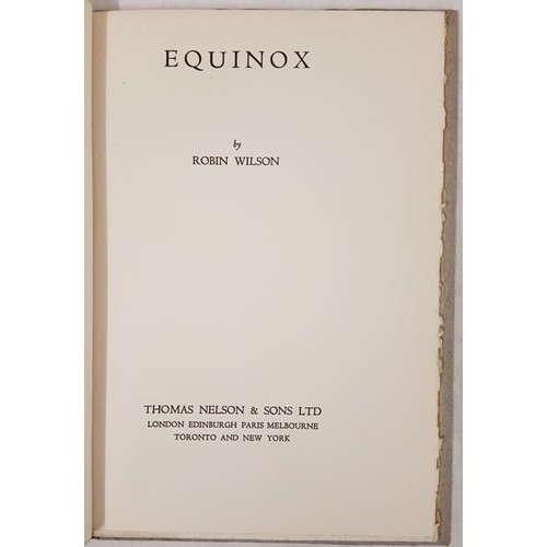 415 - Robin Wilson Equinox 1937. 1st. Signed copy from Laurence Wilson, the author’s brother