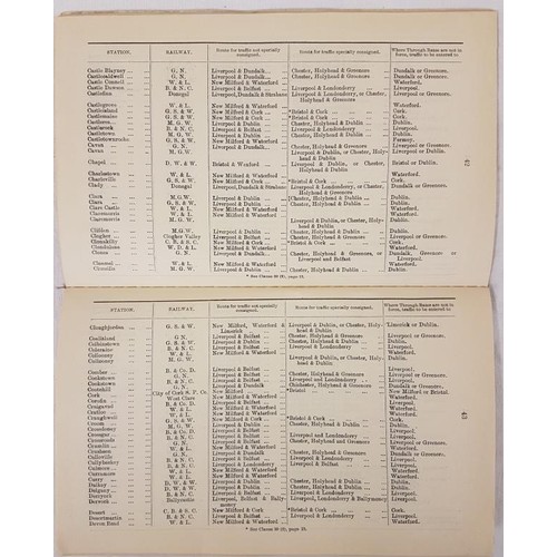 430 - Great Western Railway, Ireland. General instructions respecting Irish Railway traffic. 1896. Folding... 