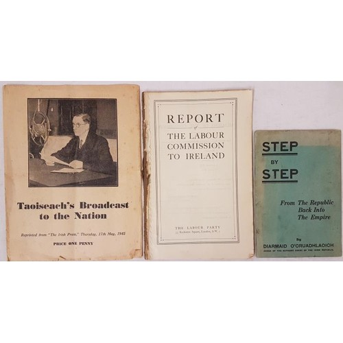 437 - Republican Pamphlets. Report of the Labour Commission to Ireland. 1921. Disbound. wealth of informat... 