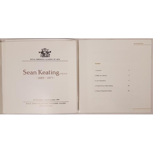 447 - Sean Keating R.H.A. Exhibition catalogue Dublin Nov/Dec 1989;  and Sean Keating E.S.B. Art Portfolio... 