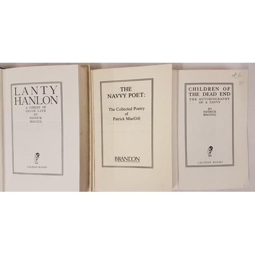 460 - Irish literature three titles by Patrick MacGill  Lanty Hanlon. Hardcover 1983. Pages 312, 8vo, in g... 