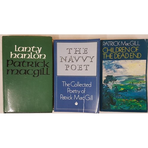 460 - Irish literature three titles by Patrick MacGill  Lanty Hanlon. Hardcover 1983. Pages 312, 8vo, in g... 