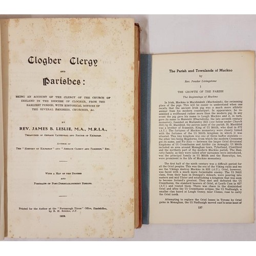 464 - B. Leslie Clogher Clery and Parishes. 1929. 1st edit. Privately printed for subscribers. Folding map... 