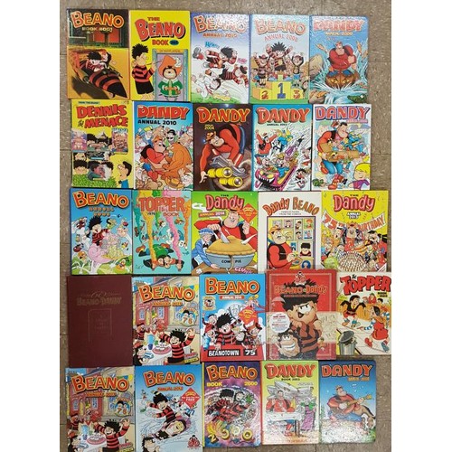 515 - Lot of annuals about 25, mostly Beano and Dandy and couple of Toppers, mostly very good. (25)... 