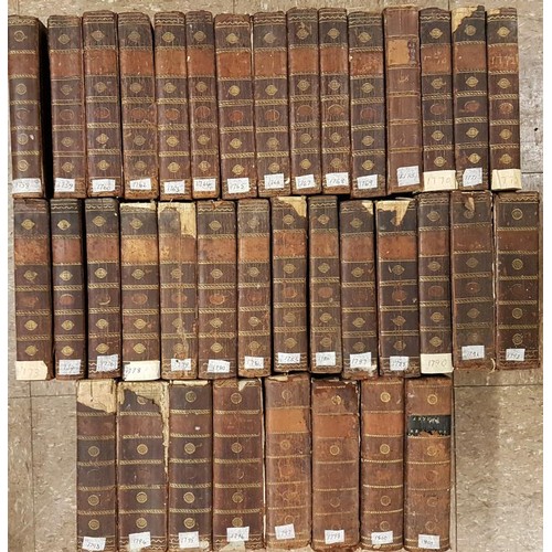 516 - The Annual Register or a View of the History, Politics and Literature - c.36 vols c.19th Century. Al... 