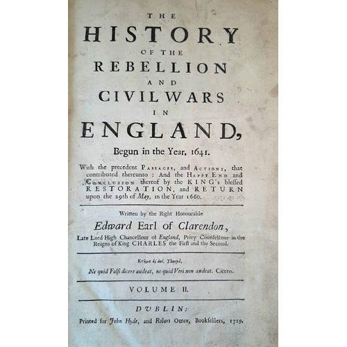 40 - Clarendon’s History of the Rebellion and Civil Wars in England begun in the year 1641, Vol II ... 