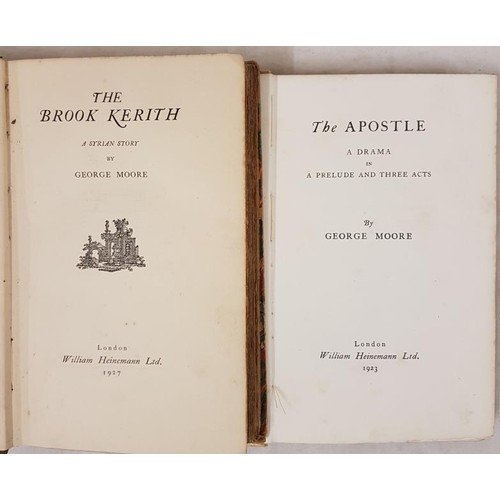 59 - George Moore, The Brook Kerith, L. 1927; large 8vo, quarter linen. The Apostle, L. 1923: ltd ed of 1... 