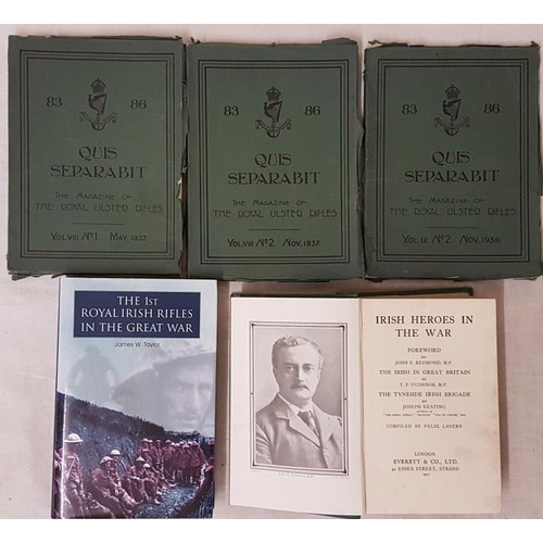 3 - Quis Separabit The Magazine of The Royal Ulster Rifles May 1937, Nov 1937 & Nov 1938; The 1st Ro... 