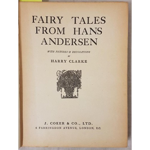 5 - Fairy Tales From Hans Andersen with Pictures and Decorations by Harry Clarke, J Coker, London (picto... 