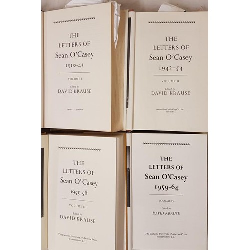 433 - The Letters Of Sean O'Casey edited by David Krause - Vol I 1910-1941; Vol II 1942-1954; Vol III 1955... 