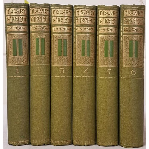 438 - D'Alton's History Of Ireland, London 1910, Gresham Publishing, 6 vol set in green decorative gilt cl... 