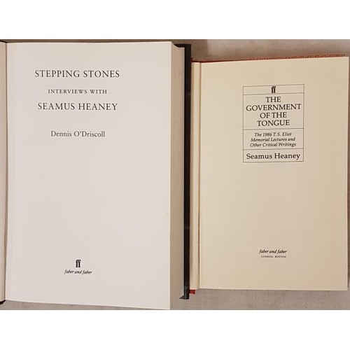 446 - Heaney, Seamus. Government Of The Tongue, F&F, 1988, 1st edit, dj; and Stepping Stones Interview... 