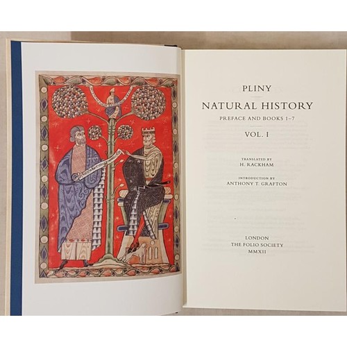 447 - Pliny, Natural History, Translated by H Rackham with introduction by Anthony T Grafton. London Folio... 