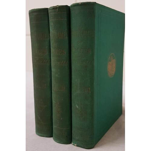 449 - Irish Names Of Places by P.W. Joyce, L.L.D. - 3 vol set. Phoenix Publishing Co. Ltd. Decorative gree... 