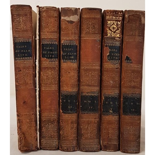 457 - Edgeworth, Maria. Tales of a Fashionable Life. In Six Volumes. London: R Hunter 1815. 6 calf bould v... 