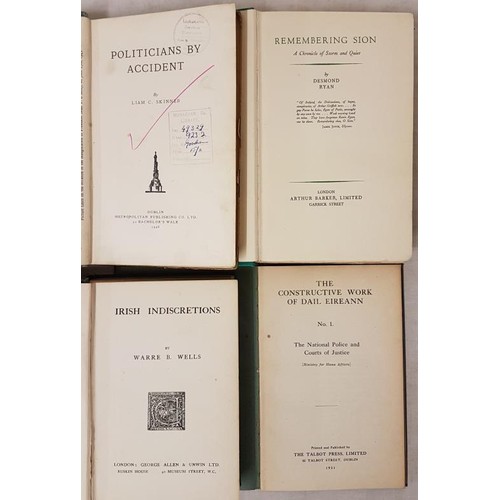 458 - Remembering Sion by Desmond Ryan (1st, 1934); The Constructive Work Of Dail Eireann. No. 1 The Natio... 