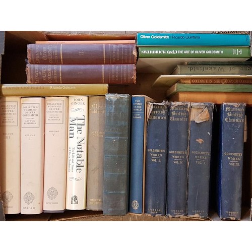 462 - Oliver Goldsmith: A Collection of c.24 Books, on or about Oliver Goldsmith - A Box