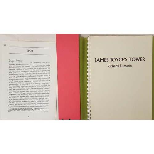 509 - James Joyce's Tower, Sandycove, Co. Dublin by Ricard Ellmann, 1969, Hely Thom Ltd, Dublin and James ... 