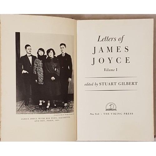 511 - Joyce, James  Letters Edited by Stuart Gilbert. 3 vols set in slipcase with djs. 1966