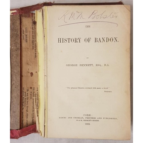 571 - Bennett, George. The History of Bandon. Cork, 1862, red, gilt cloth, loose binding