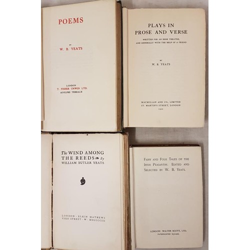 580 - W B Yeats. The Wind Among The Reeds, Elkin Mathews, London, 1903. Fourth Edition. Hardback; Poems by... 