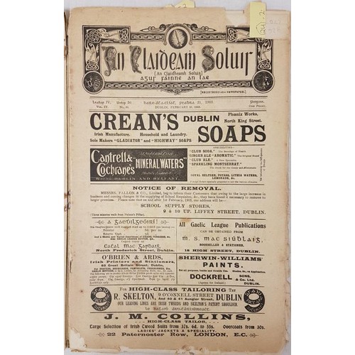 617 - An Claideam Soluis: Dublin, December 1902. Vol. IV No. 39. etc.