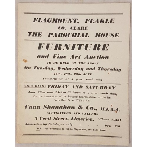 621 - Flagmount Feakle, County Clare. Parochial House. Furniture and Fine Art Auction, 27th, 28th, 29th Ju... 