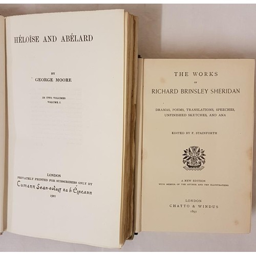 25 - The Works of Richard Brinsley Sheridan. Edited by F. Stainforth. 1897. Tinted lithographs. Fine half... 