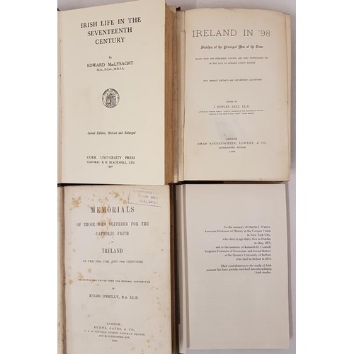 52 - Irish Life in the Seventeenth Century by McLysaght. Cork University. 1950; Ireland in ’98. Ske... 