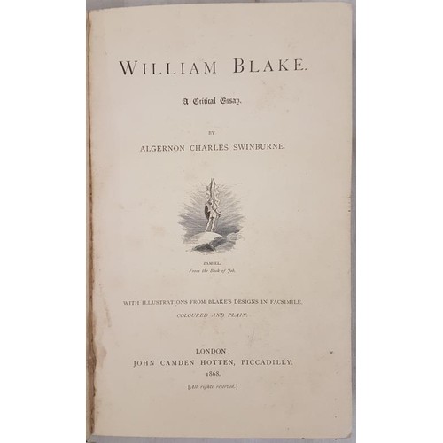 145 - A. C. Swinburne William Blake - A Critical Essay, complete with 9 colour illustrations
