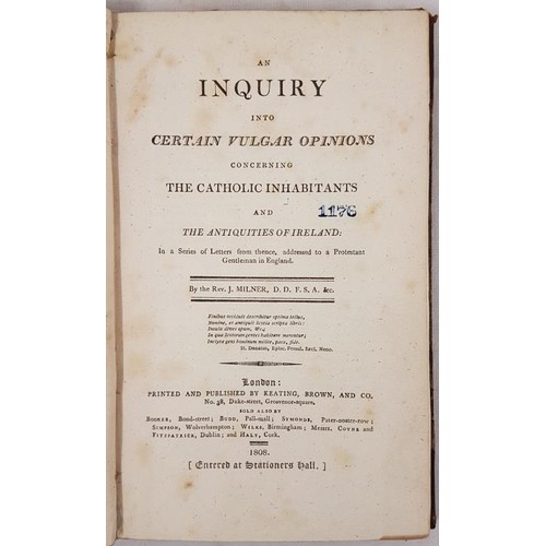 60 - An Inquiry into Certain Vulgar Opinions concerning Catholic Inhabitants and Antiquities of Ireland i... 